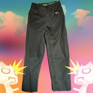 High waisted green pants